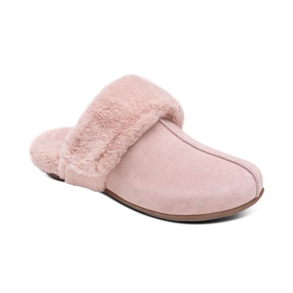 Aetrex Women's Arianna Arch Support Slippers Pink Sandals UK 0078-704